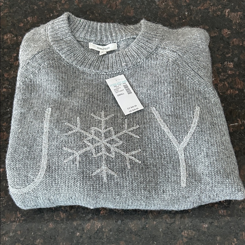 Maurices Gray Crew Neck Sweater